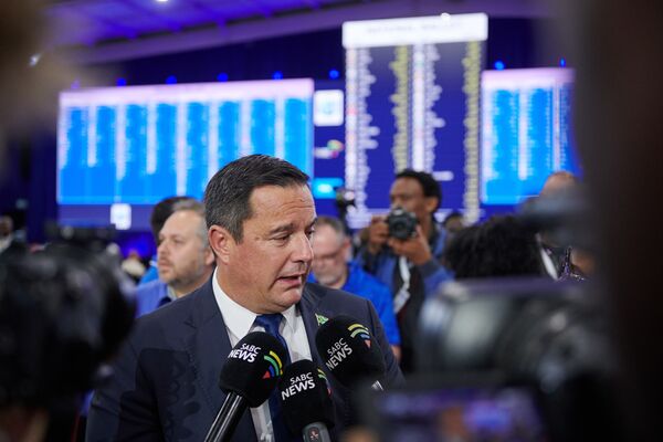 John Steenhuisen at the IEC national results center in Midrand on May 31.
