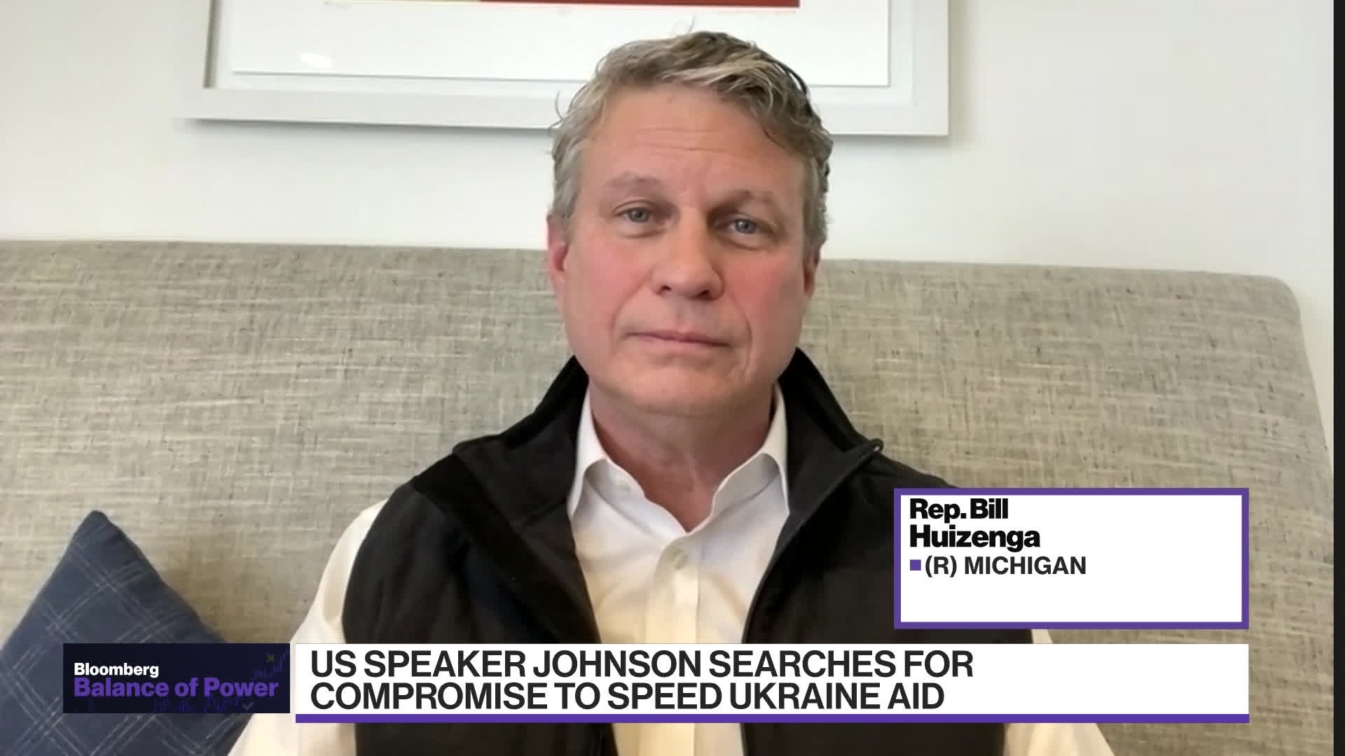 Watch Not Optimistic on Speed: Rep. Huizenga on Ukraine Aid - Bloomberg