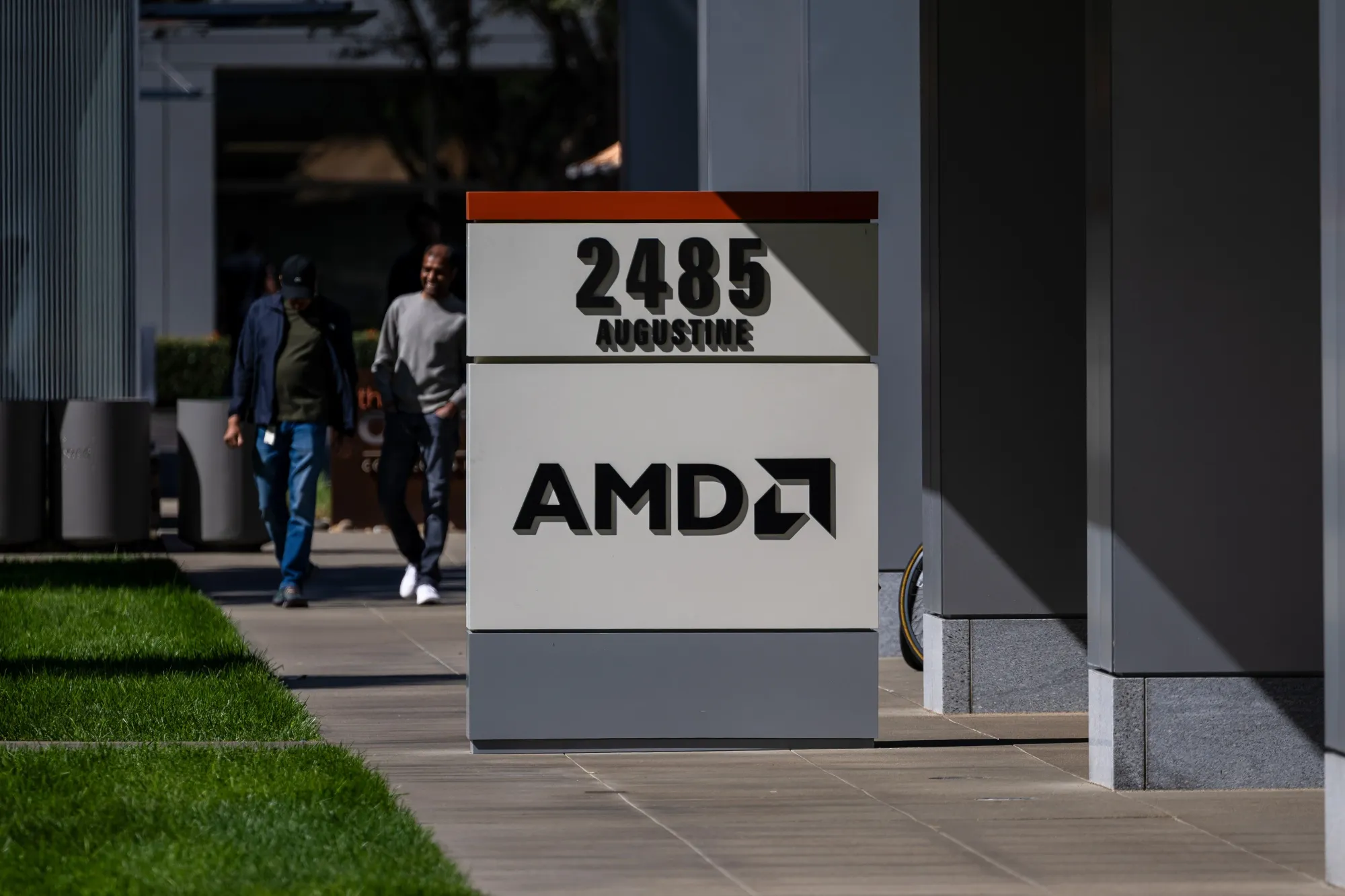 Signage outside the Advanced Micro Devices&nbsp;headquarters in Santa Clara, California.