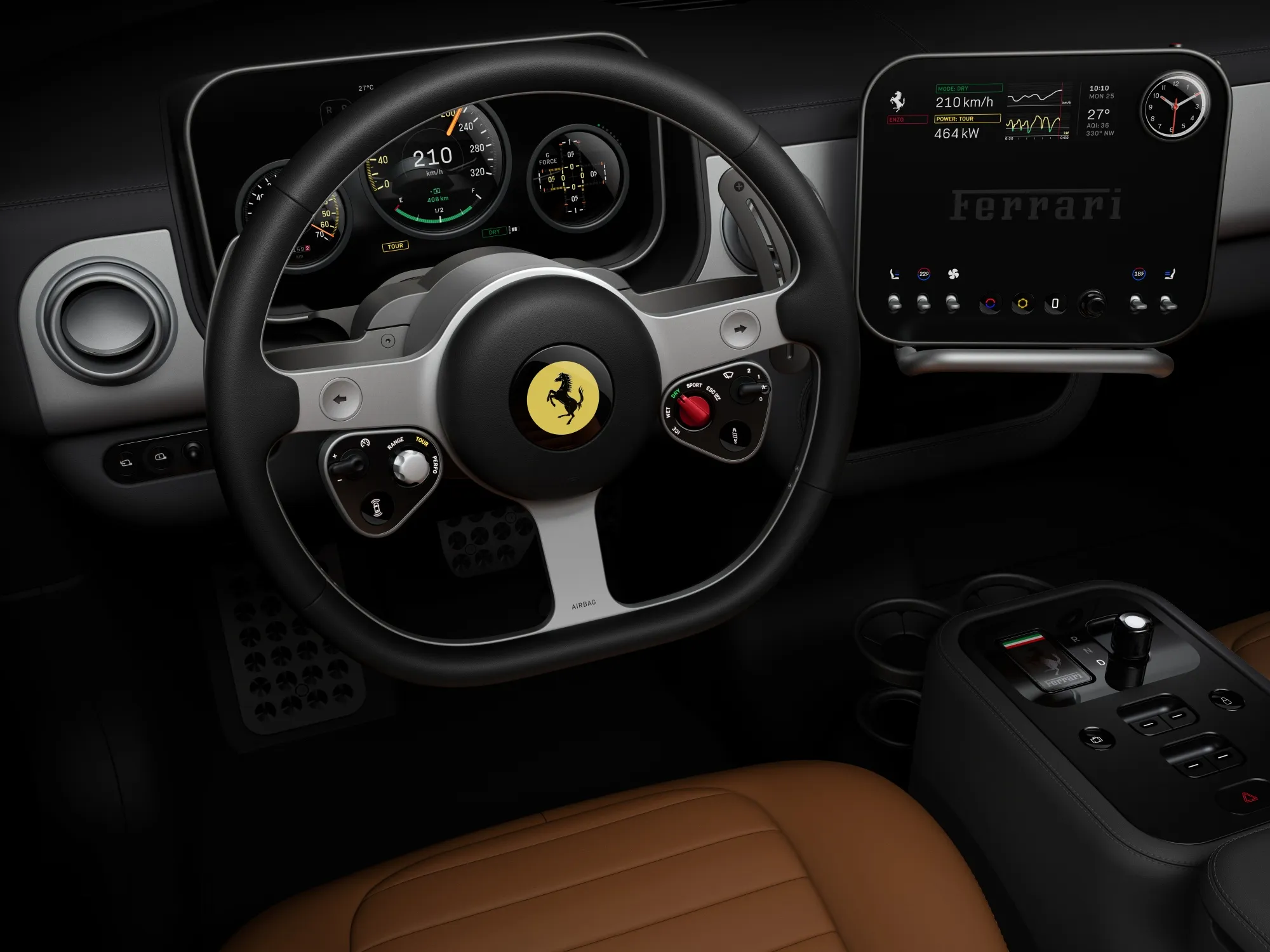 Interior of the Ferrari Luce
