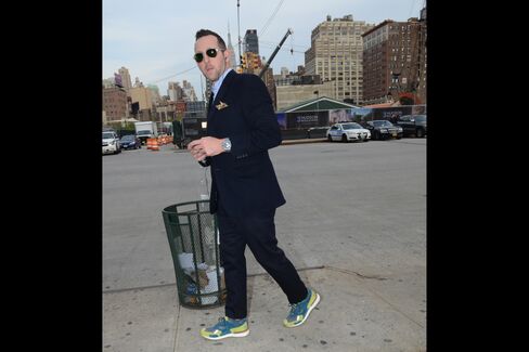 Ryan Babenzien, CEO of Greats, in Robin Hood sneakers