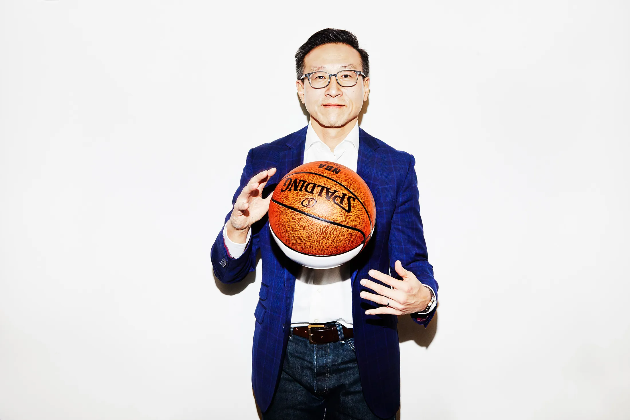 Joe Tsai at the Brooklyn Nets HSS Training Center in Brooklyn, N.Y., on Jan. 21.