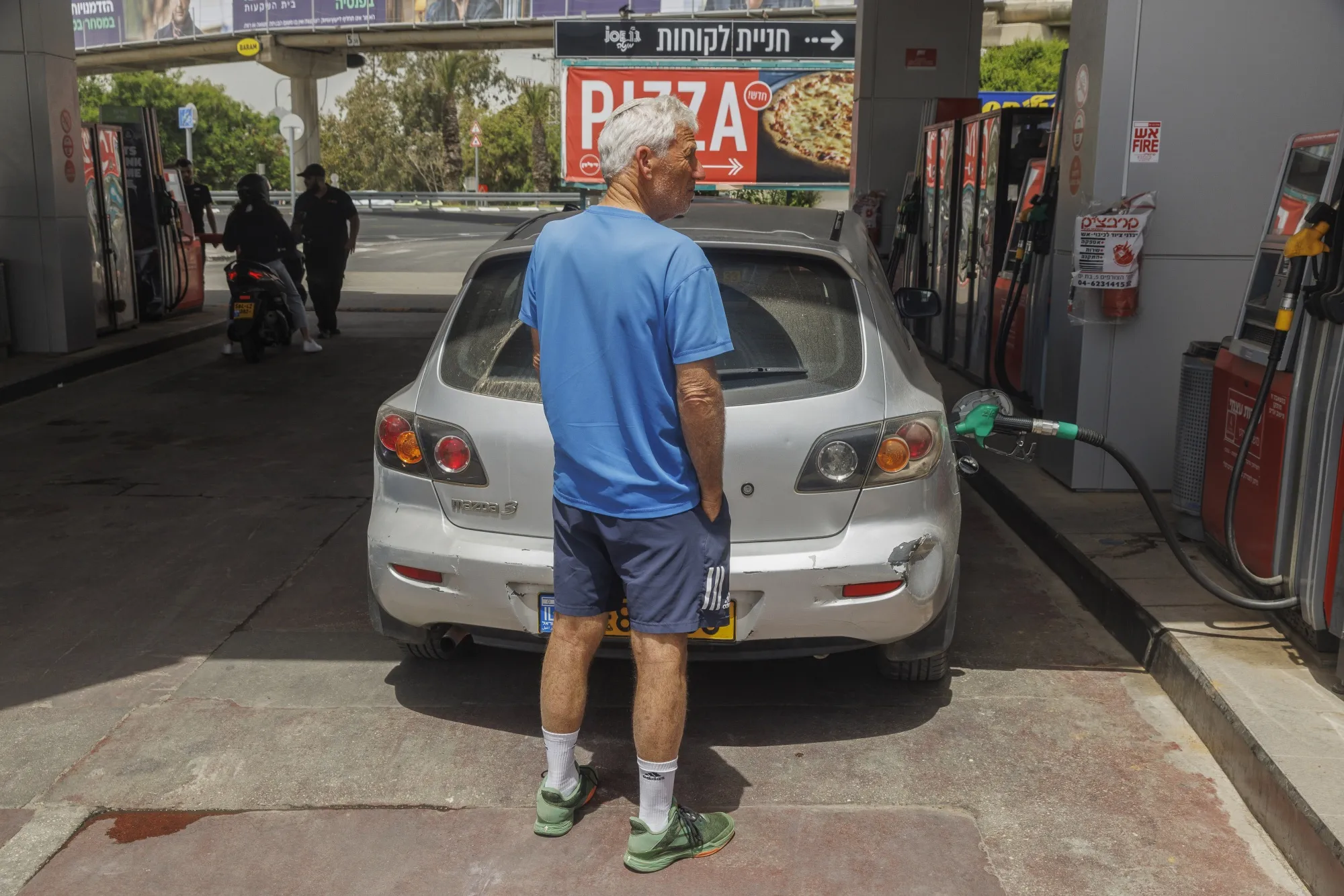 A gas station in Ramat Hasharon, Israel.
