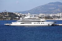 Luxury yacht Amadea in Turkey in 2020. 