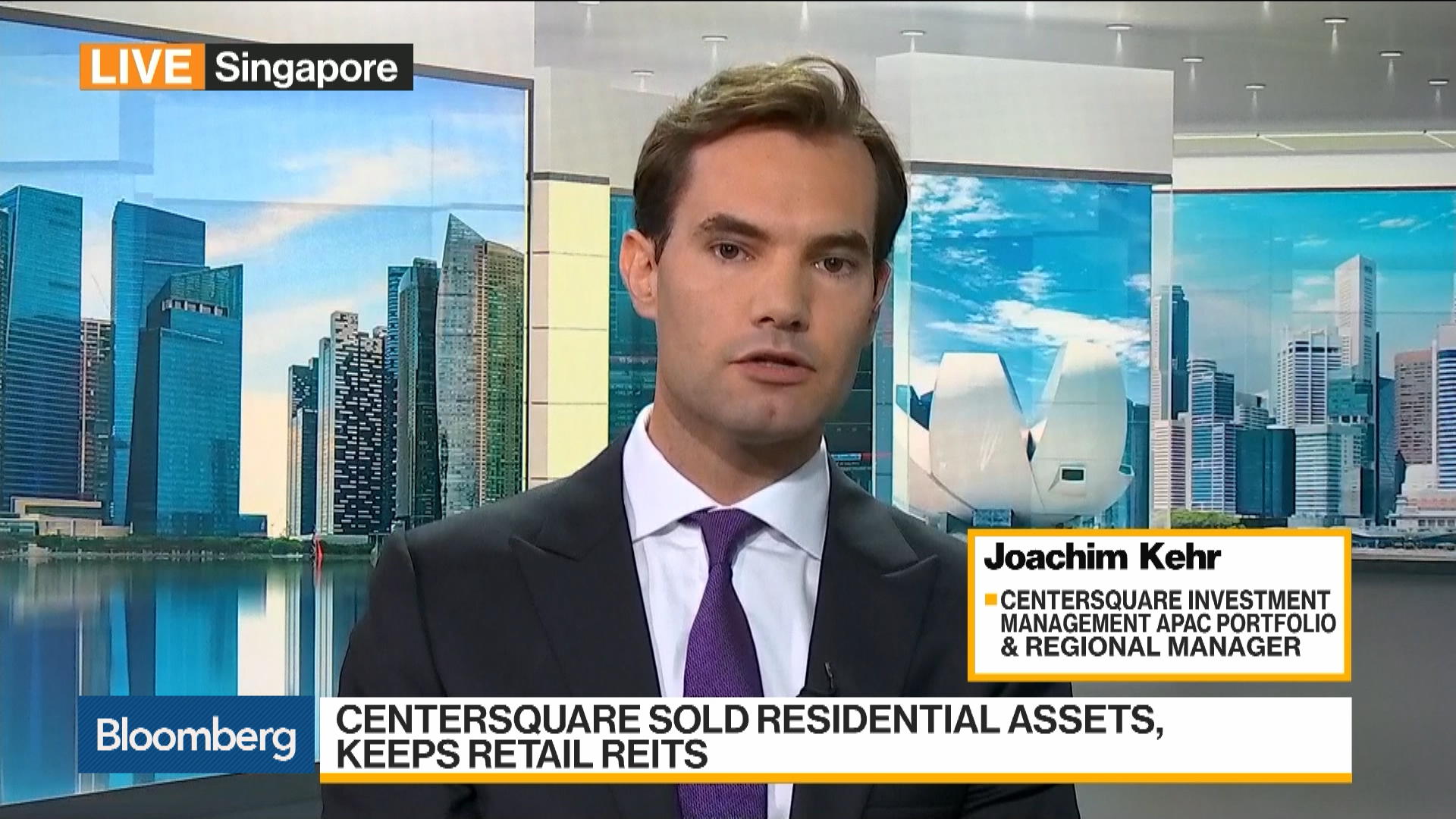 Watch Joachim Kehr, Manager for Asia Pacific at CenterSquare Investment