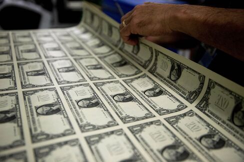 Operations At The Bureau Of Engraving And Printing As The $1 Bill Is Printed