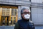 Archegos Capital Management founder Bill Hwang outside a federal courthouse in New York on April 27.