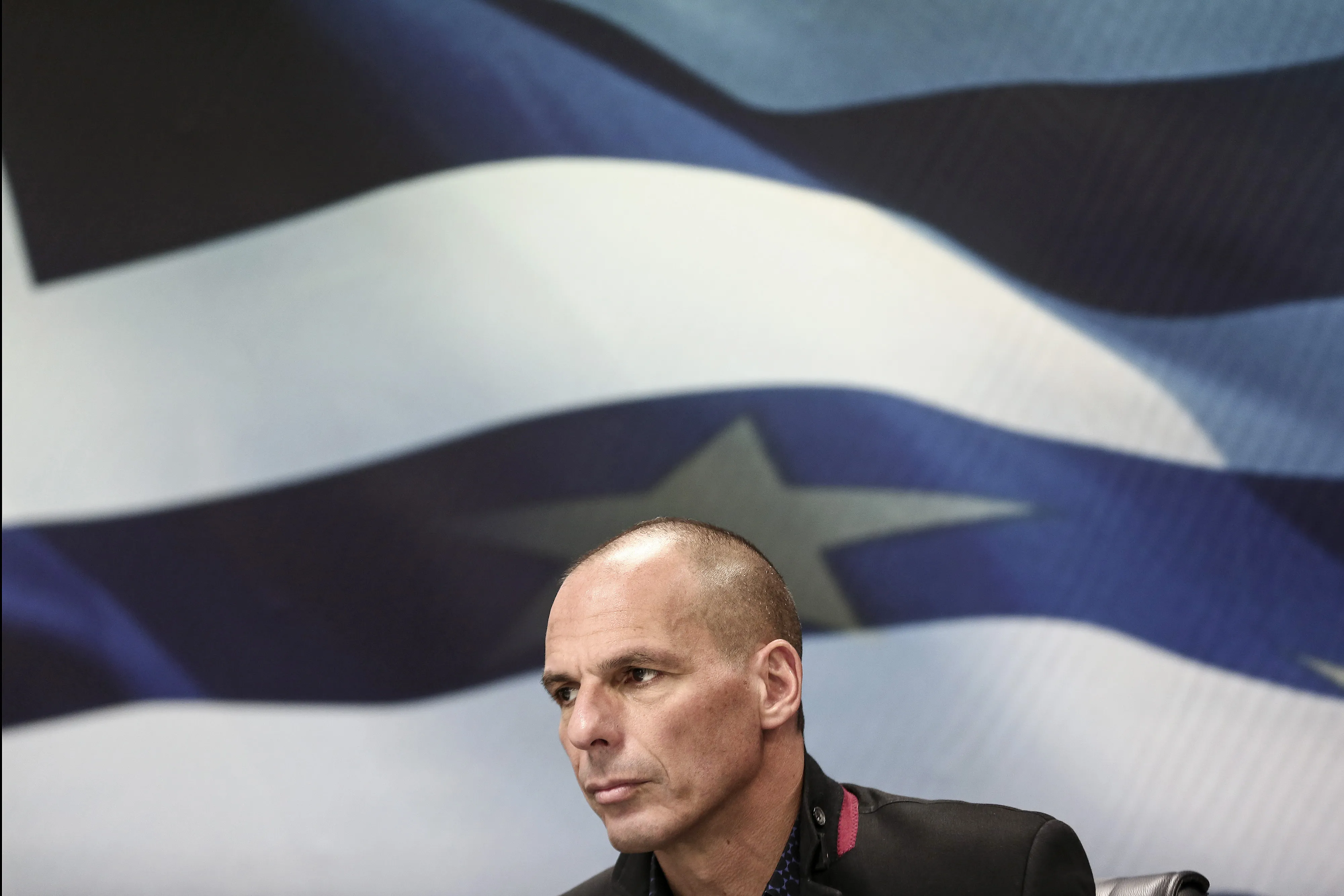 Yanis Varoufakis, Greece's finance minister during the handover ceremony in Athens, Greece, on Jan. 28, 2015
