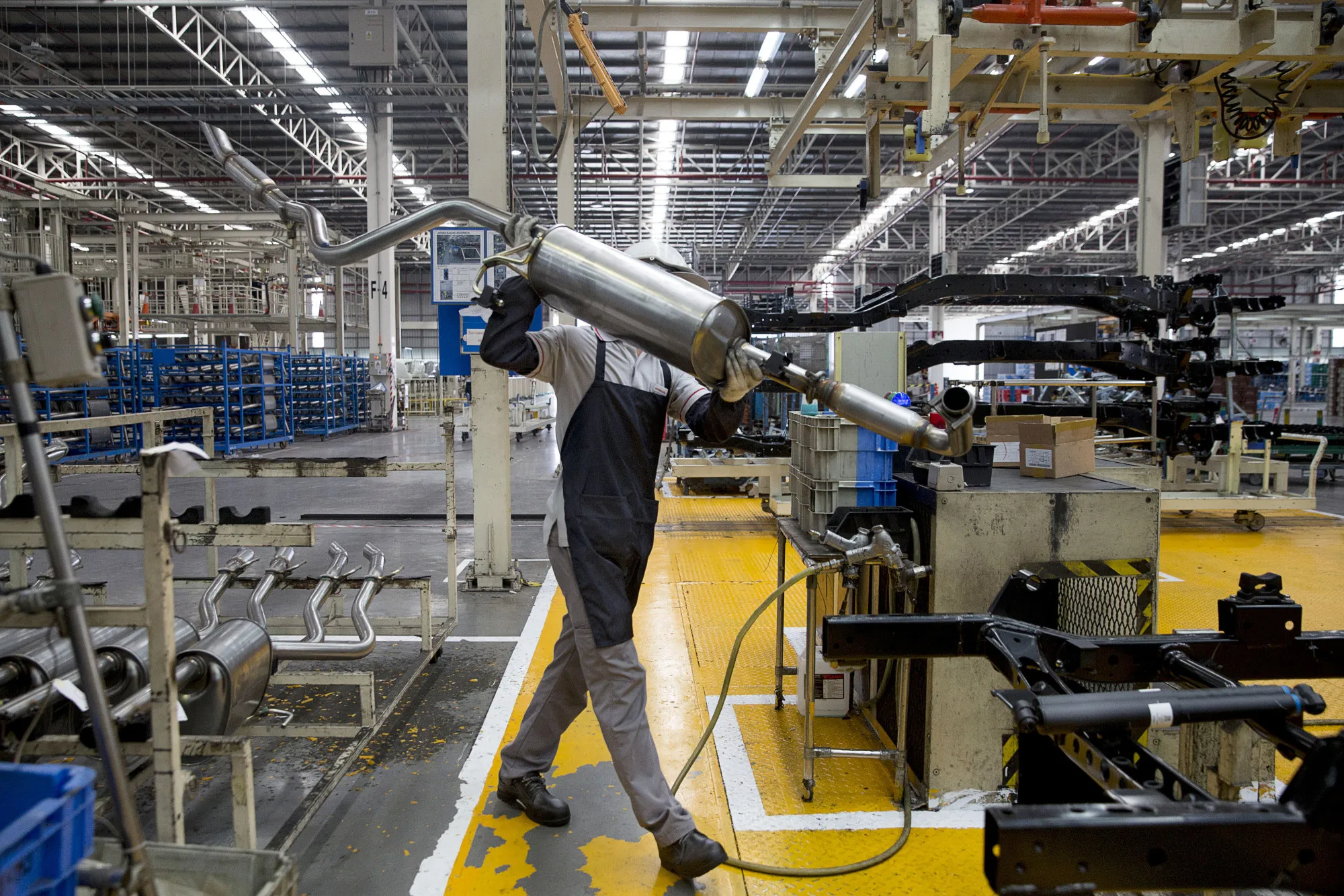 Production Of The Navara Pickup Truck At A Nissan Motor Co. Factory