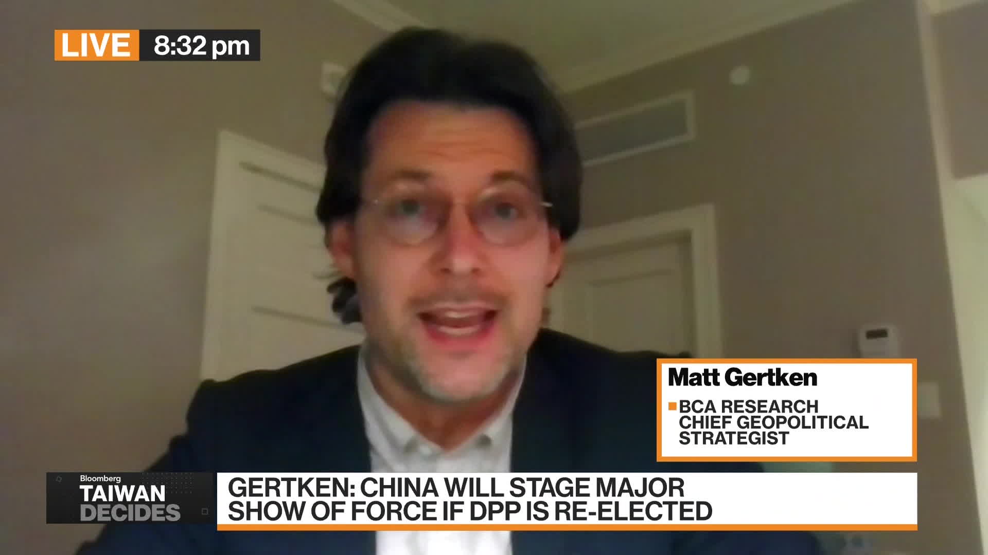Watch BCA Research's Gertken on Taiwan Leadership Race - Bloomberg