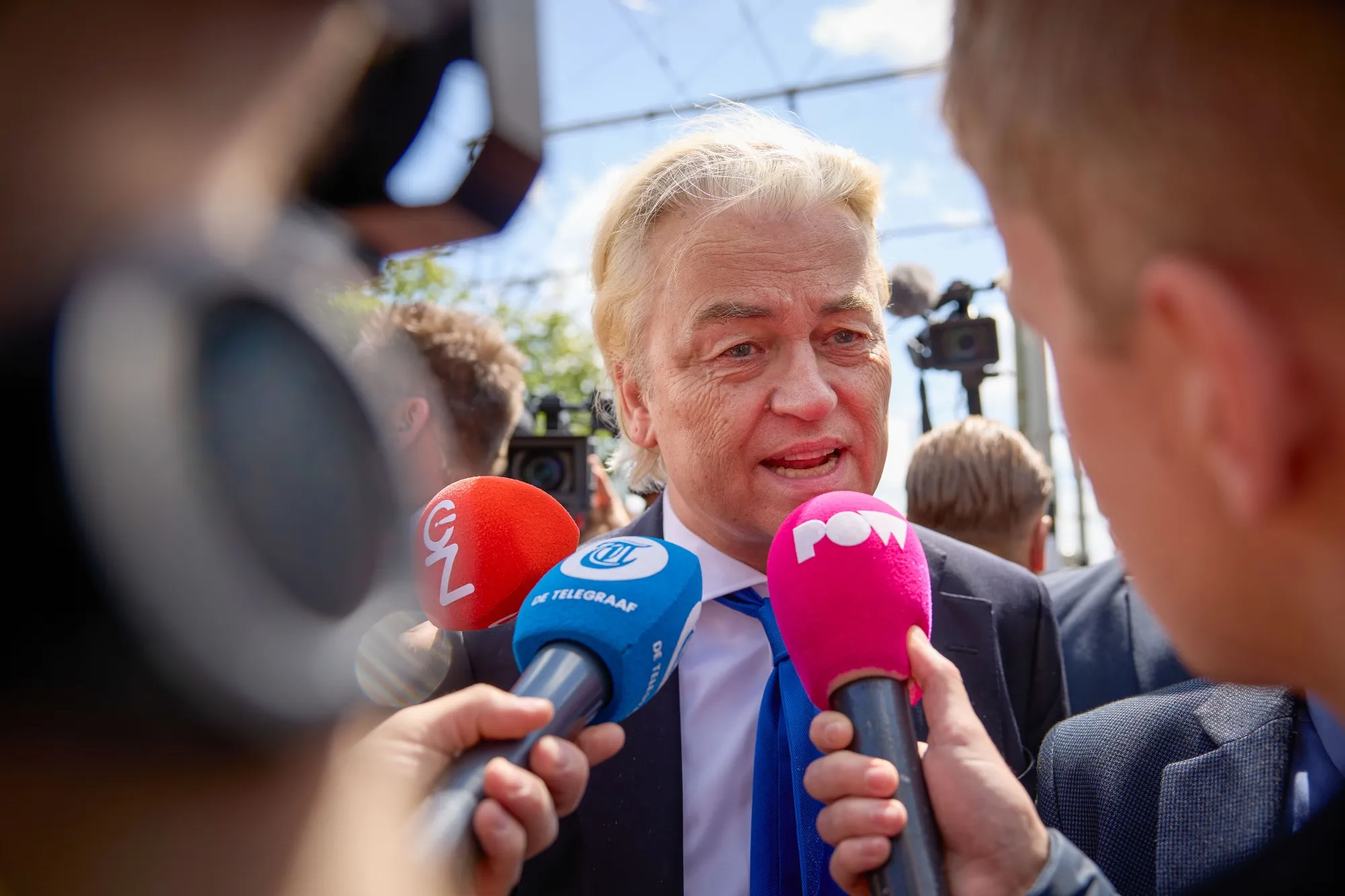 Geert Wilders campaigning in The Hague, Netherlands, on June 5.