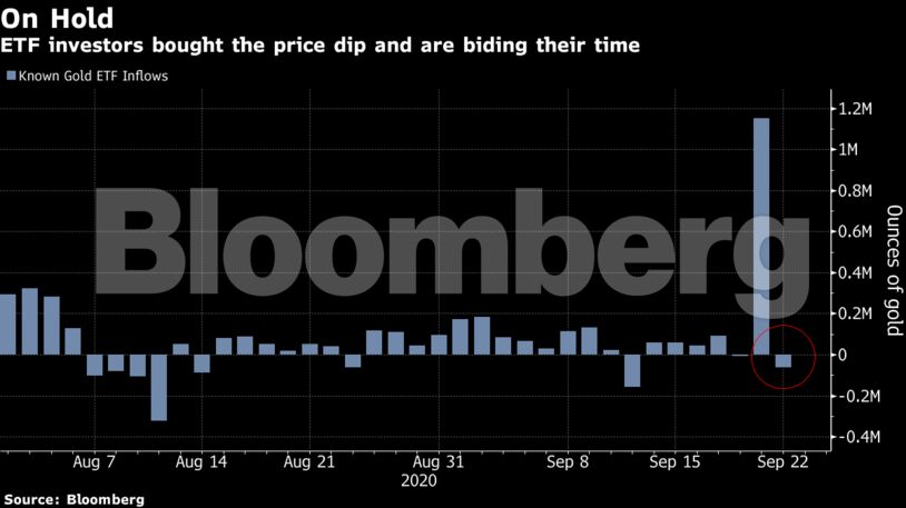 ETF investors bought the price dip and are biding their time