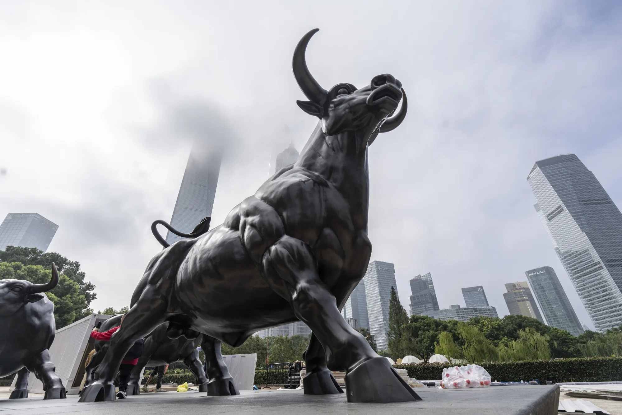 Pudong's Lujiazui Financial District, in Shanghai.