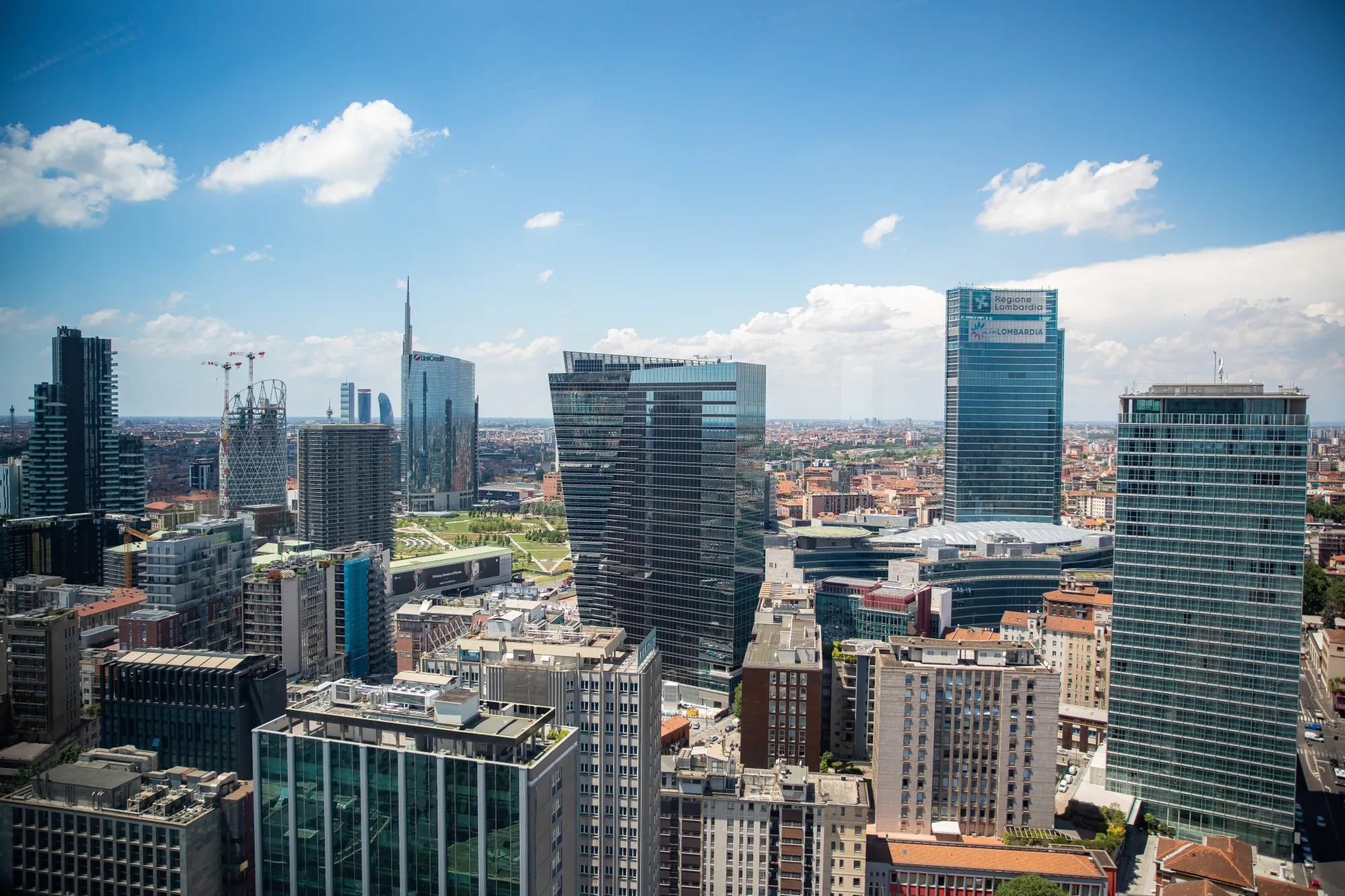 The Milan skyline.