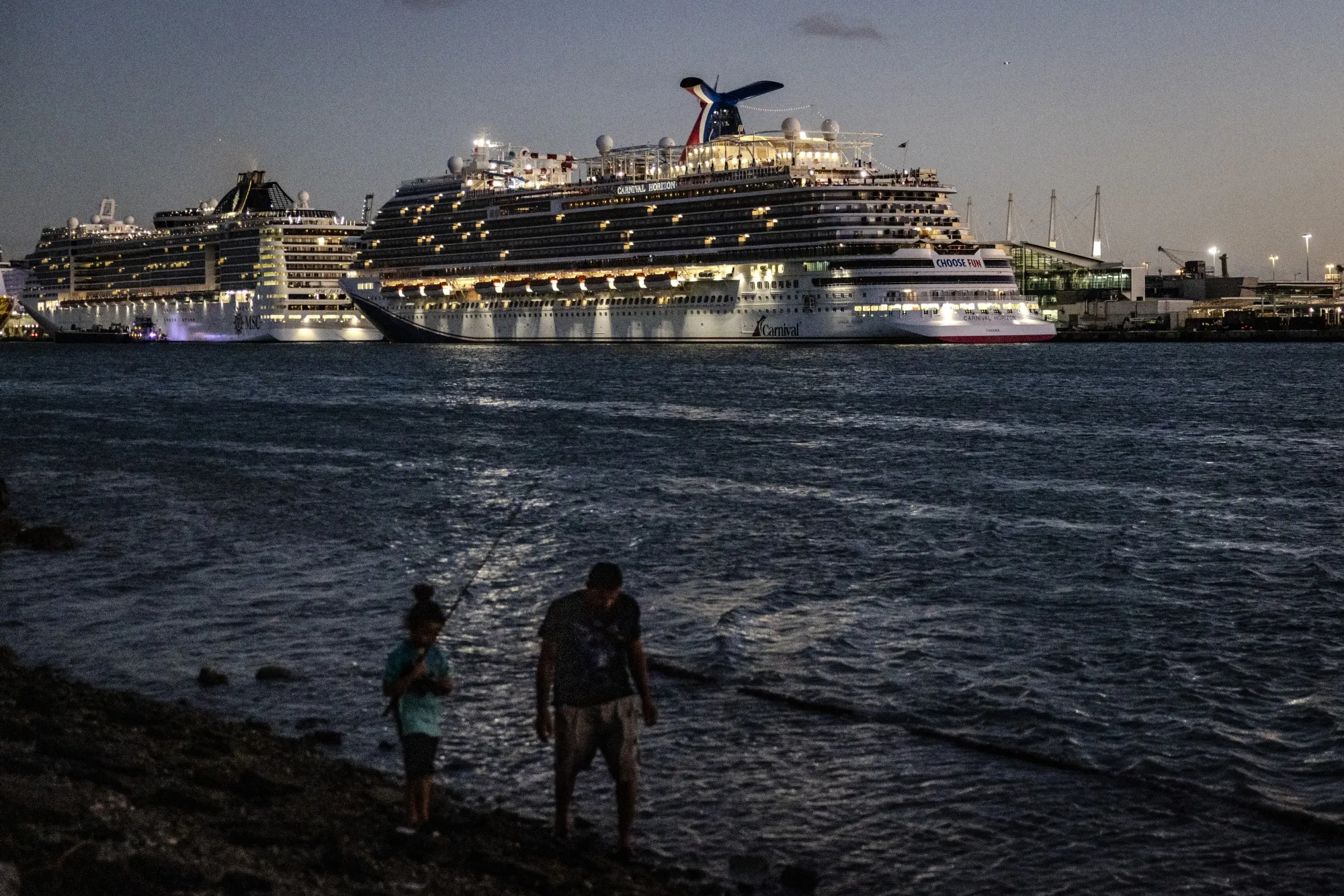 A Carnival&nbsp;cruise ship&nbsp;in Miami.