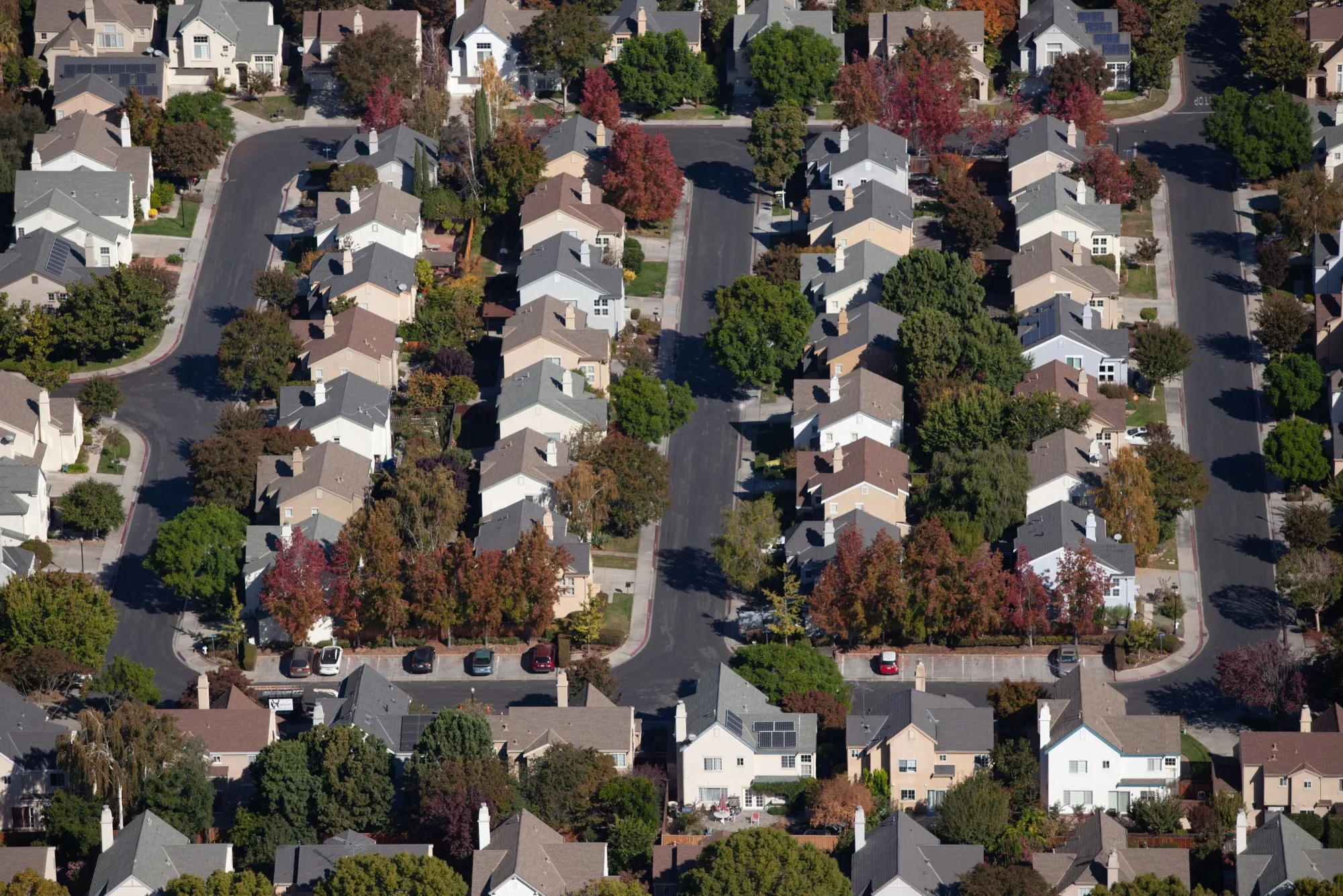 Aerial Views Of Silicon Valley Housing And Tech Campuses