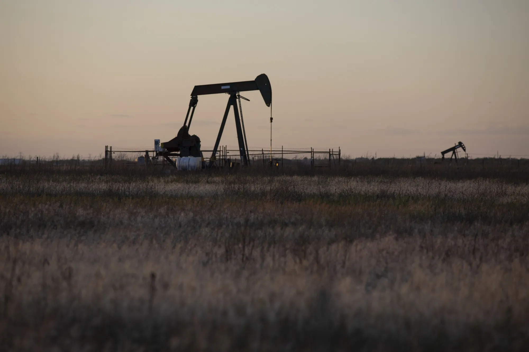 An oil pumping jack in Texas, U.S.