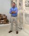 Krimes at his exhibition, "Marking Time in America: The Prison Works (2009-2013)," at Burning in Water gallery in NYC.