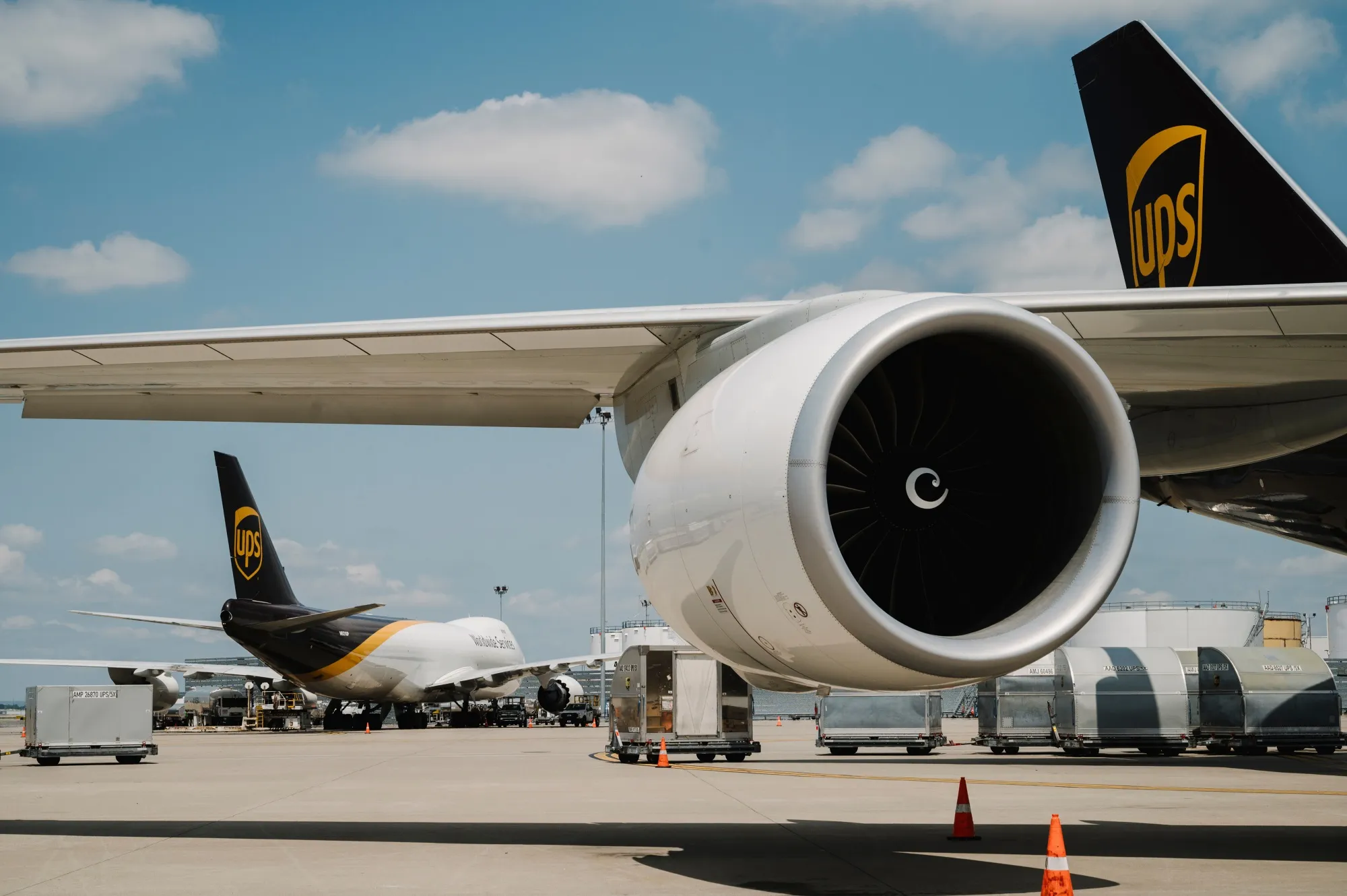 A UPS Worldport facility in Louisville, Kentucky, US.