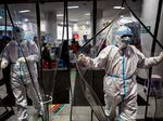 Medical staff at the Wuhan Red Cross Hospital.