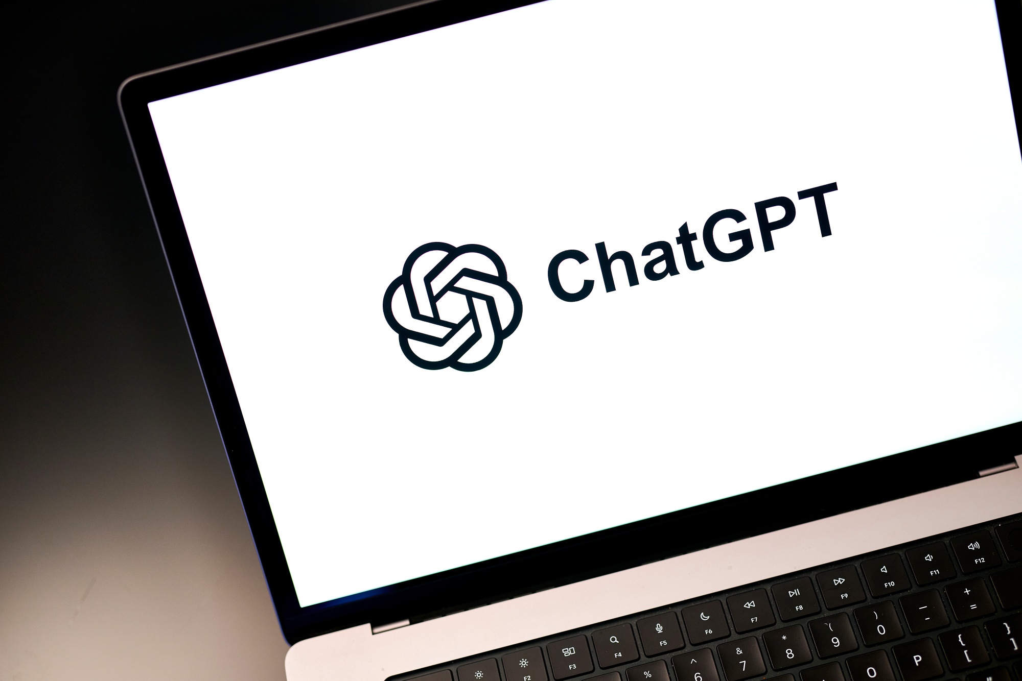 The ChatGPT logo arranged on a laptop. Photographer: Gabby Jones/Bloomberg