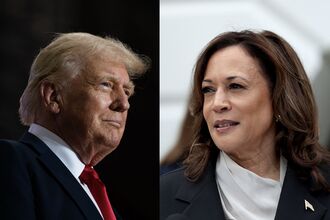 Donald Trump and Kamala Harris