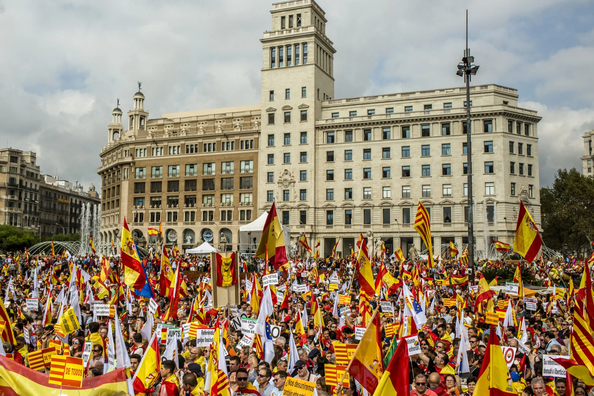 Pro Unity Demonstration On Spain's National Day