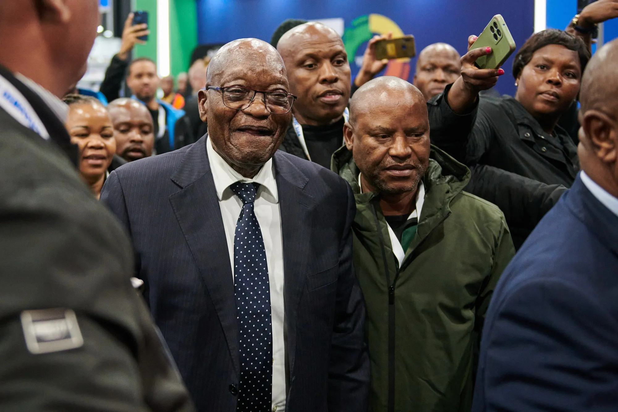Jacob Zuma at the Independent Electoral Commission&nbsp;national results center in Midrand, June 1.