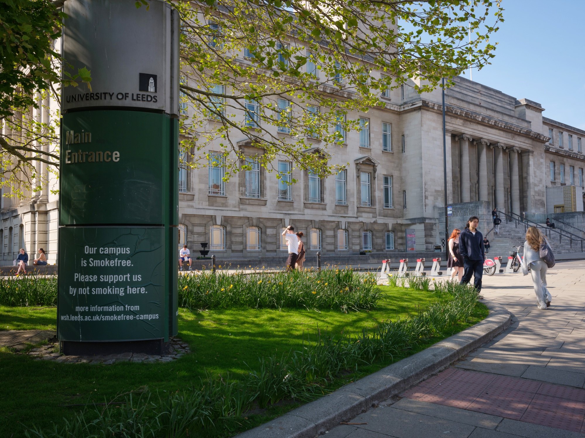 University of Leed's Parkinson Building, a Grade II listed building that serves as the main entrance and landmark for the university, situated on Woodhouse Lane. Photographer: Lorna Mackay/Bloomberg