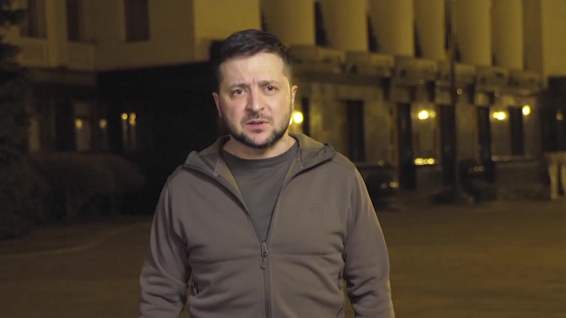 <b>Zelenskiy</b> Calls on World to Show Support for Ukraine.