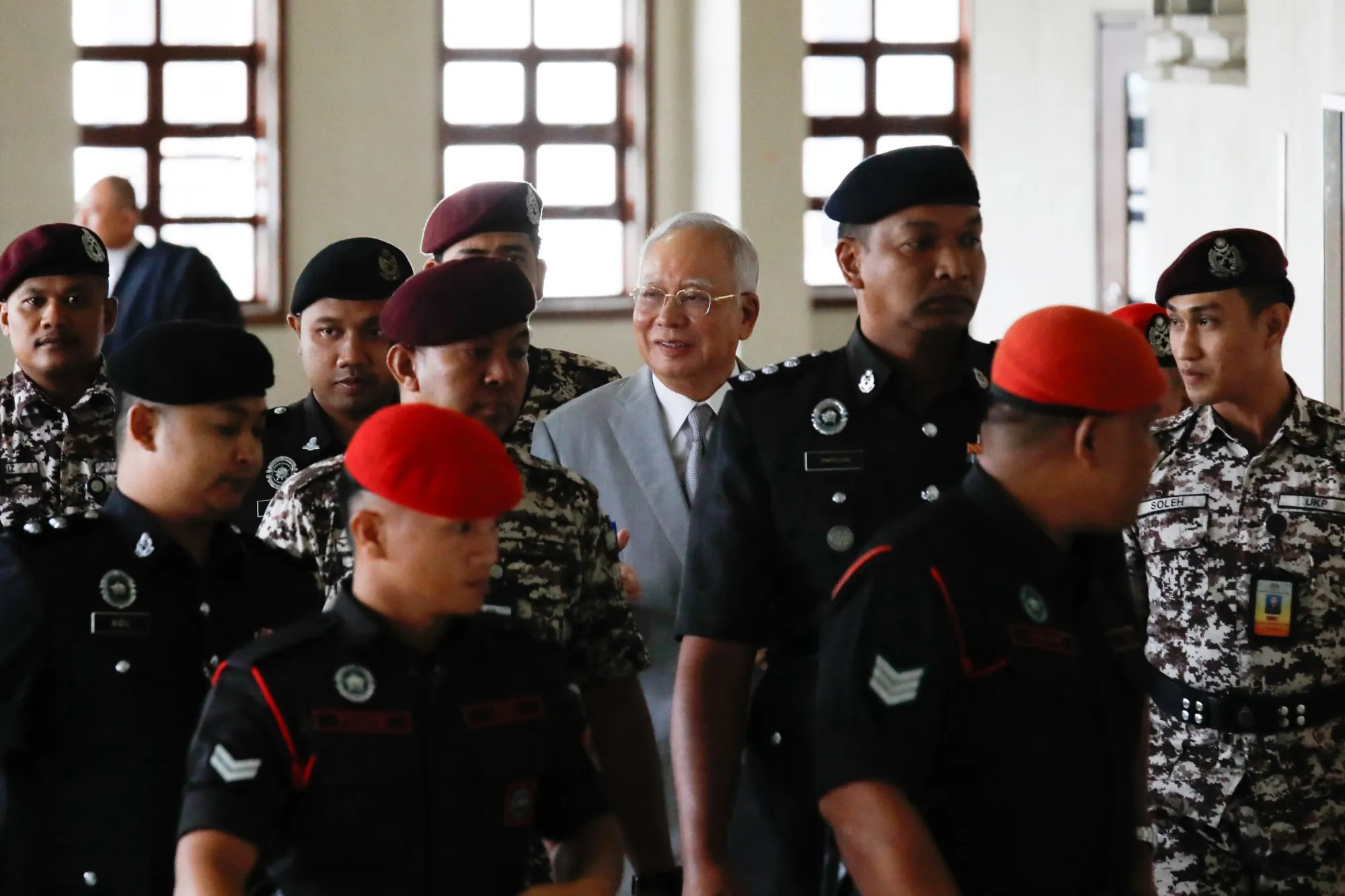 Najib Razak, center, in 2024.