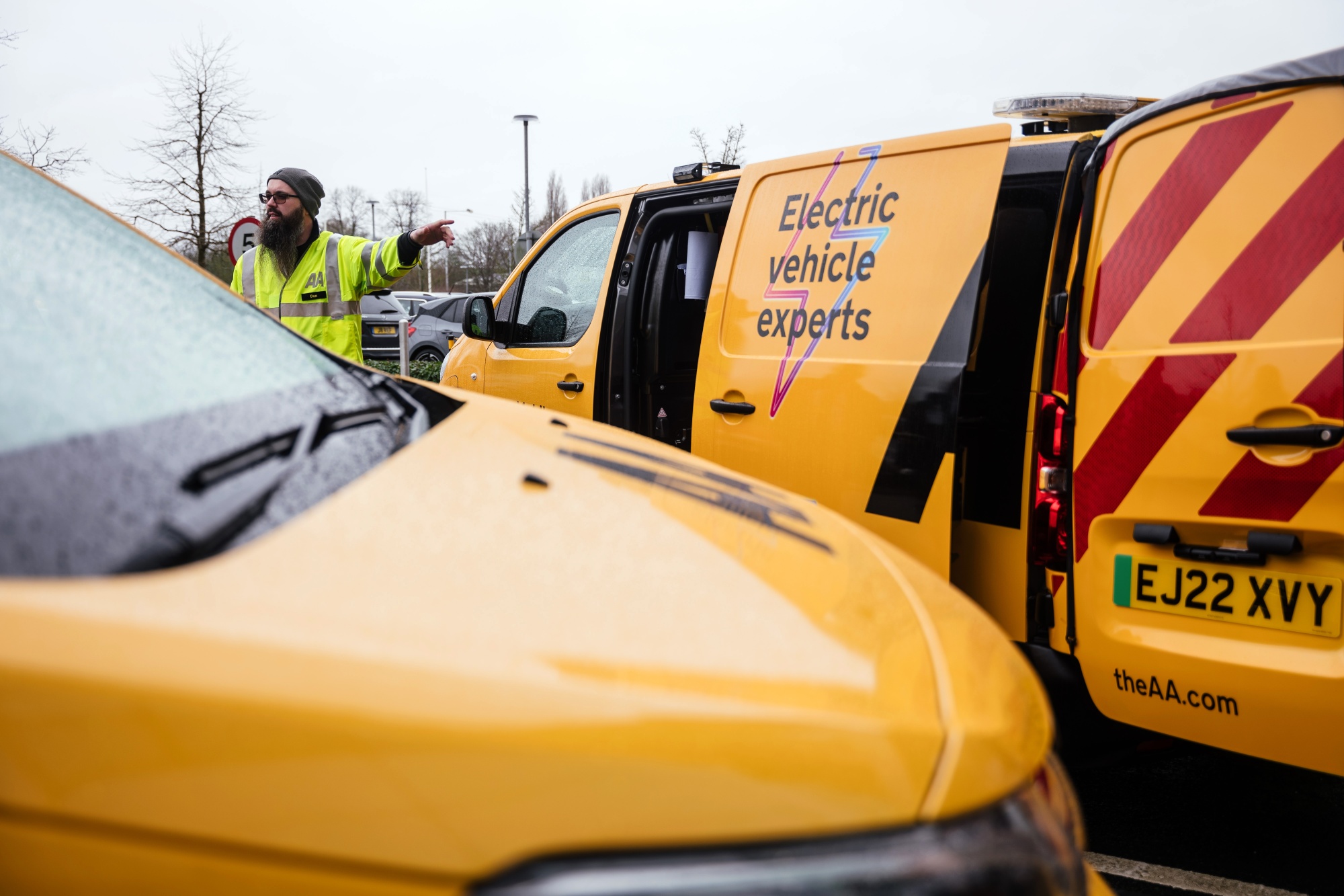 An AA patrol for electric vehicles in&nbsp;Birmingham, England.