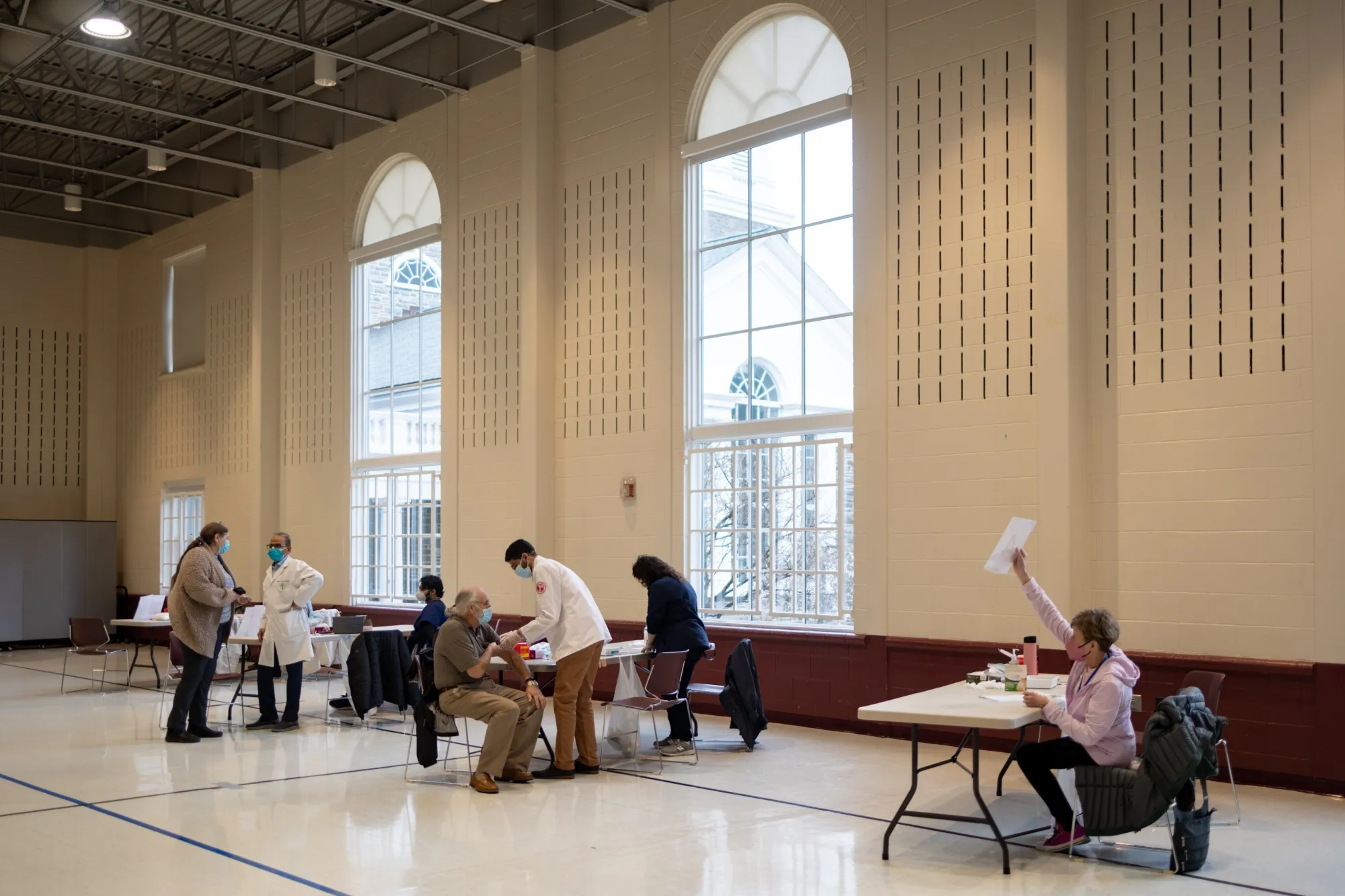 A Covid-19 vaccine clinic in Lansdale, Pennsylvania.