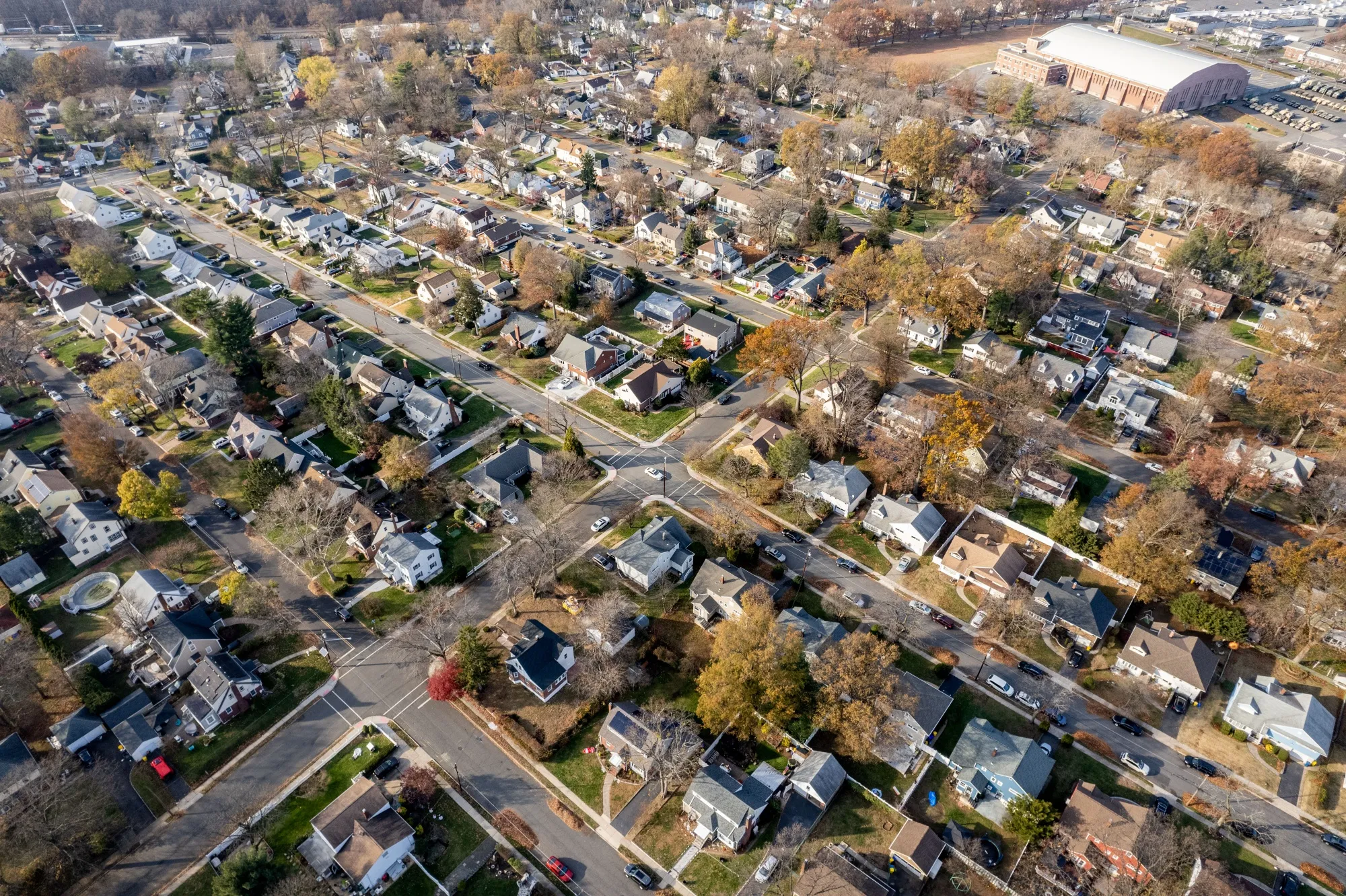 Residential homes in Teaneck, New Jersey.