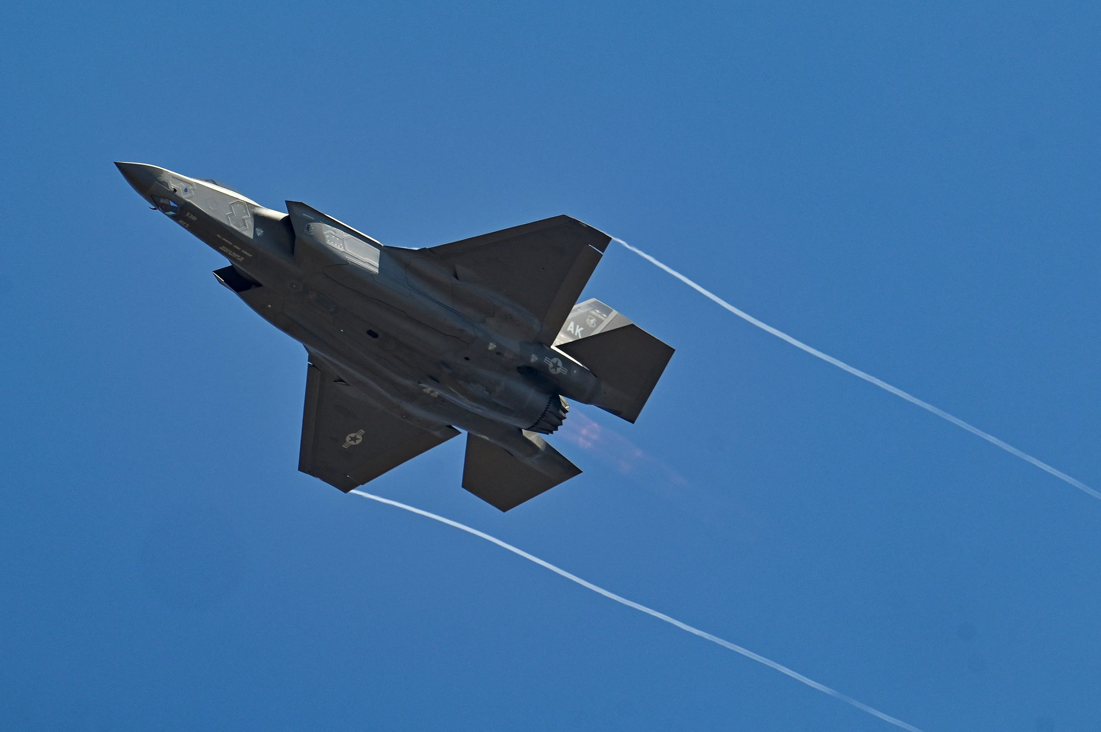 A Lockheed Martin F-35 fighter jet.