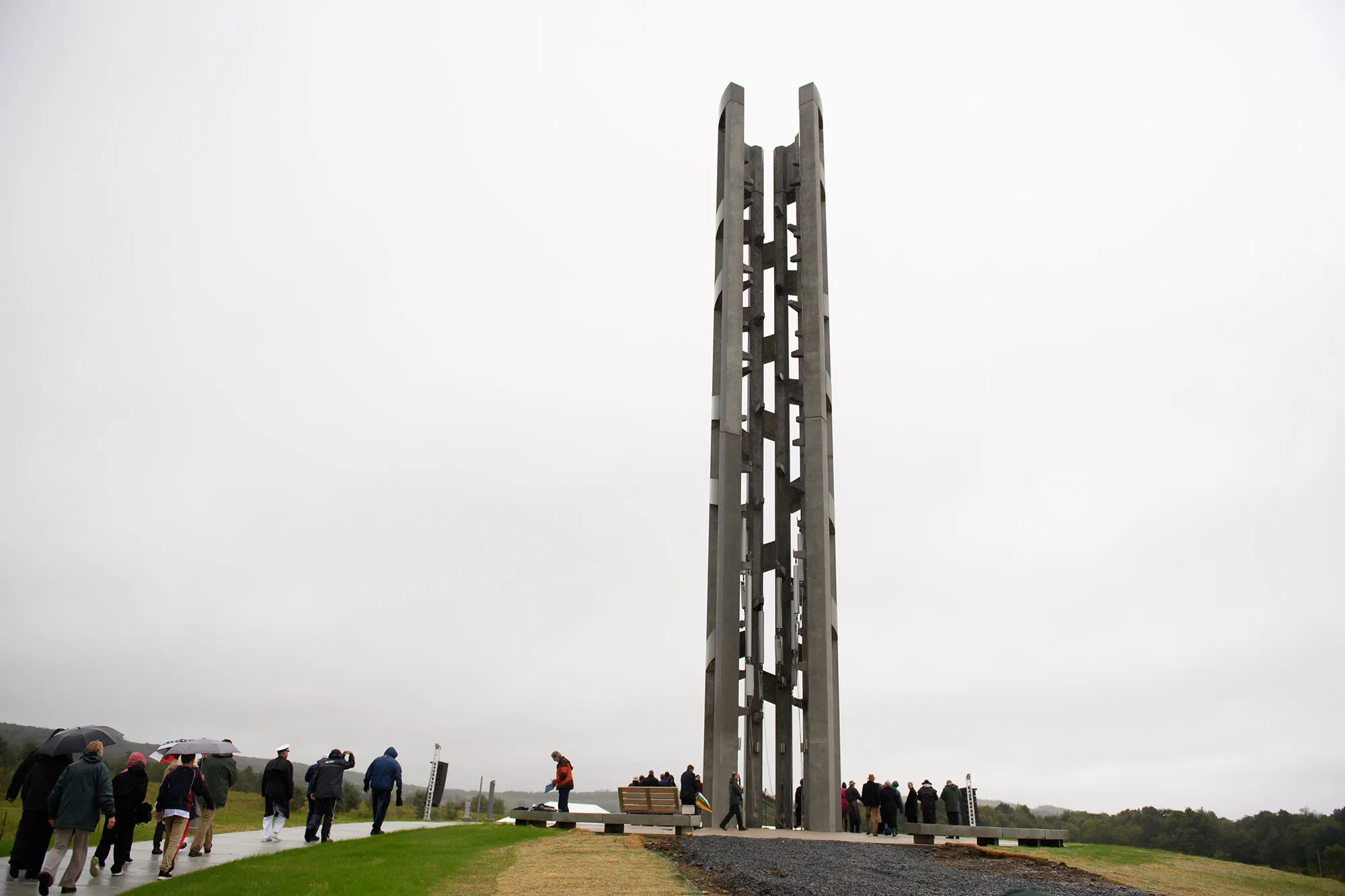 The Tower of Voices at the Flight 93 National Memorial in Shanksville, Pennsylvania.