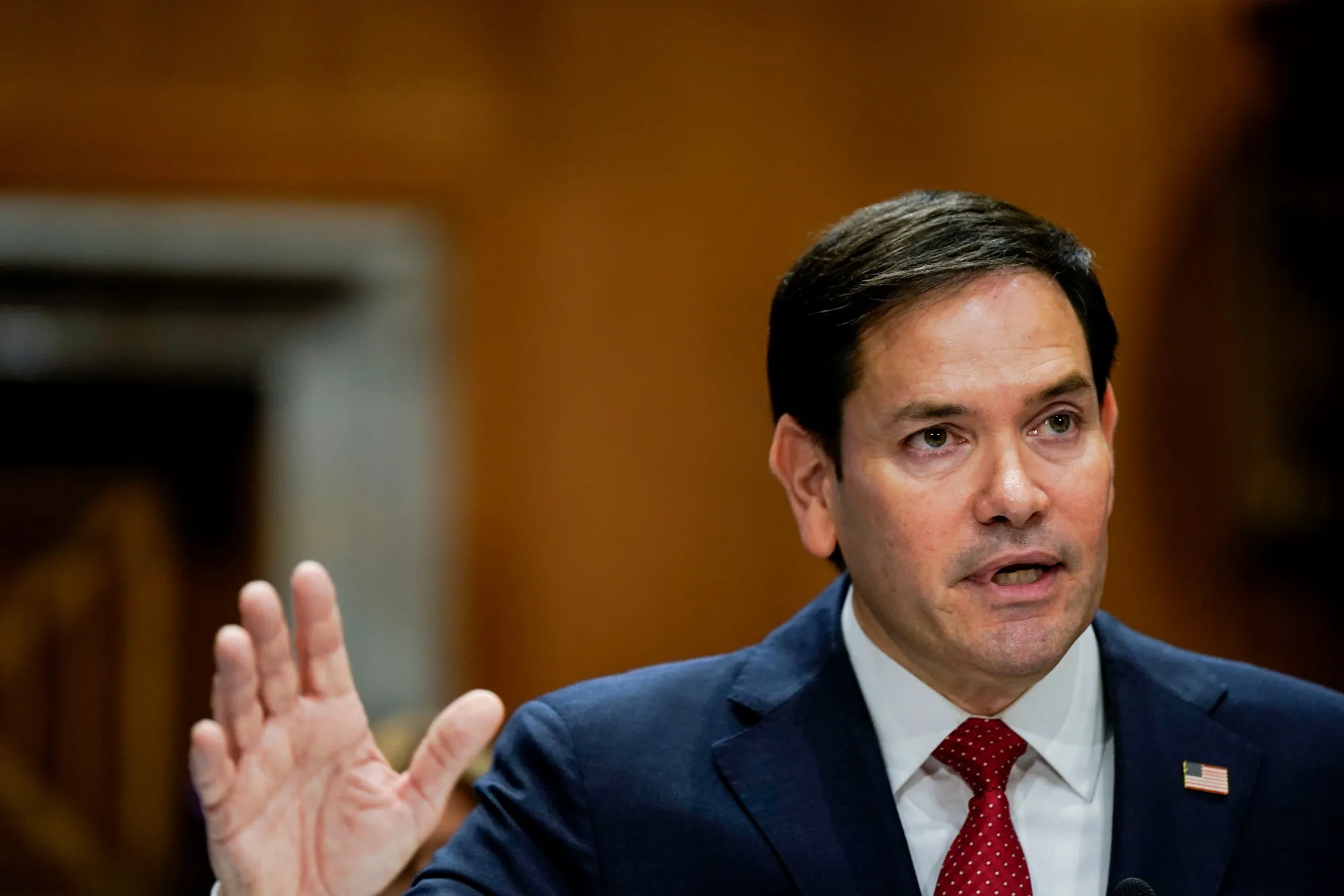 Marco Rubio&nbsp;during a Senate Foreign Relations Committee confirmation hearing on Jan. 15.