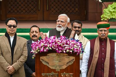 India's Prime Minister Narendra Modi News Conference Ahead of Budget