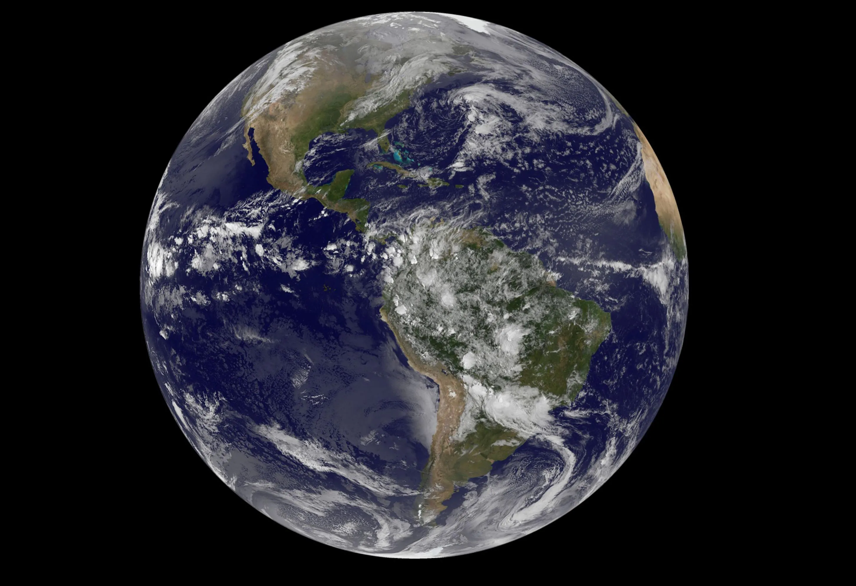 NOAA's GOES-East satellite captured this stunning view of the Americas on Earth Day, April 22, 2014. Source: NASA