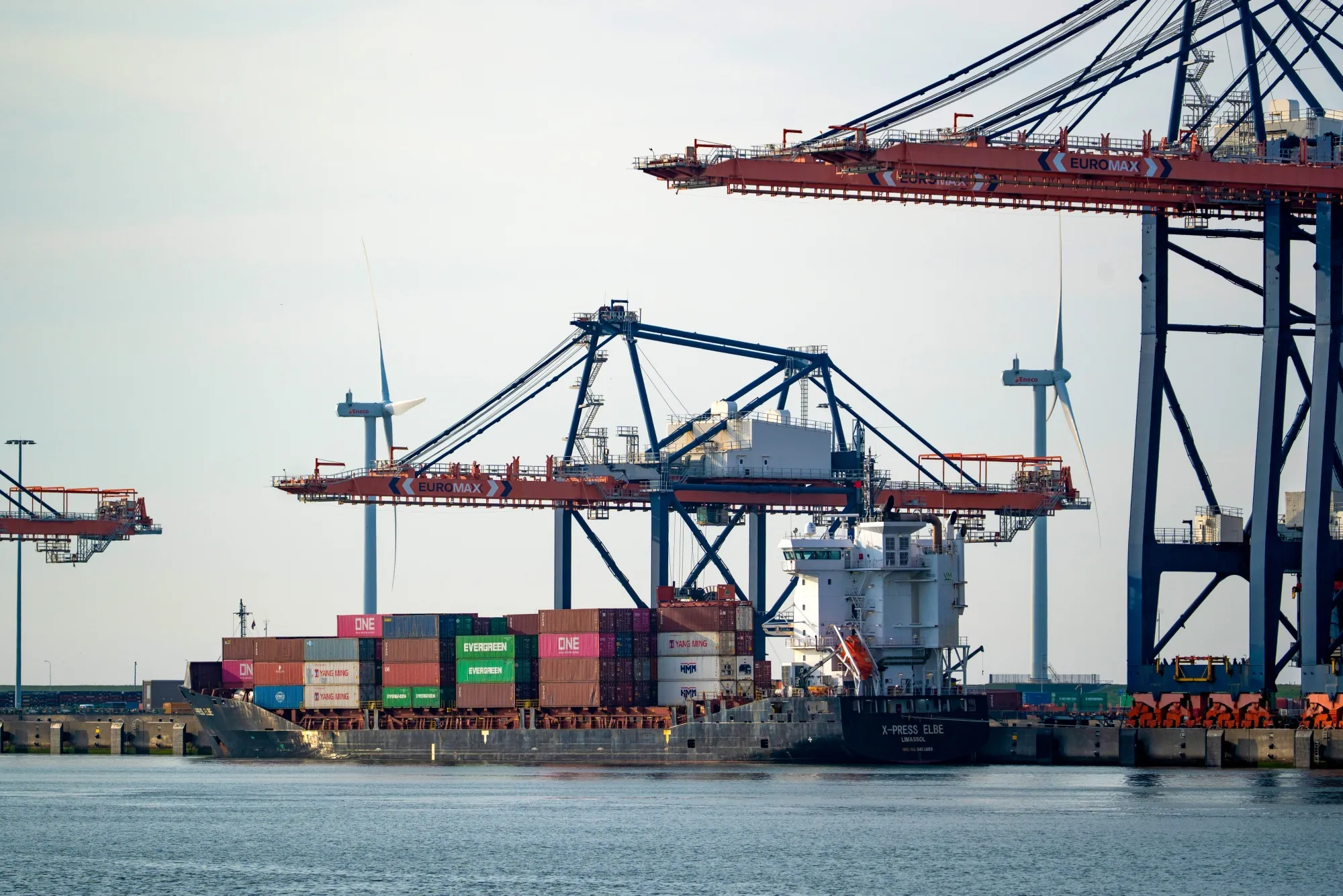 A container ship at the Port of Rotterdam&nbsp;in Rotterdam, Netherlands, on Monday, April 14, 2025.