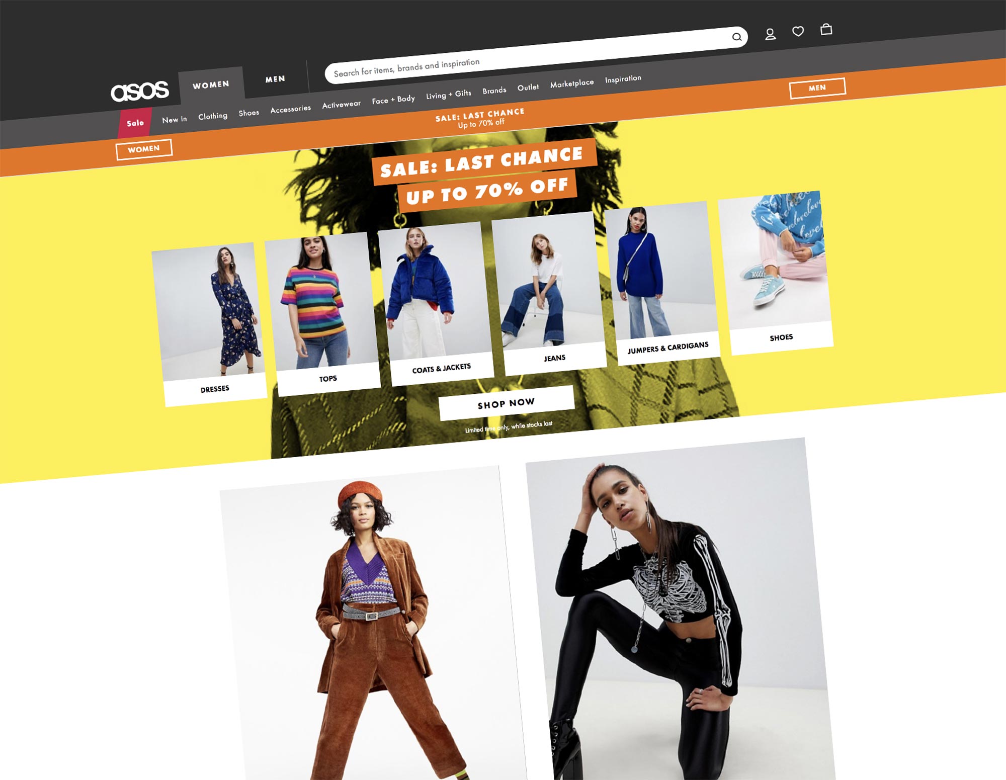 Asos on sale clothing website