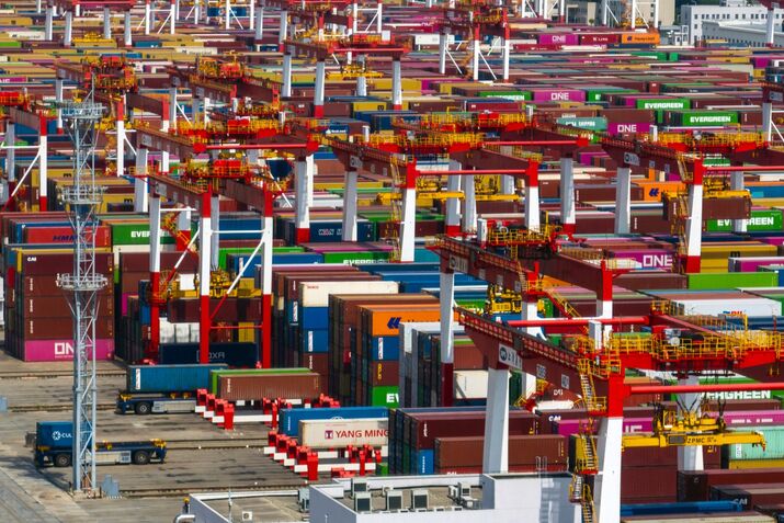 Yangshan Deepwater Port in Shanghai as Europe on Alert for Cheap Chinese Imports