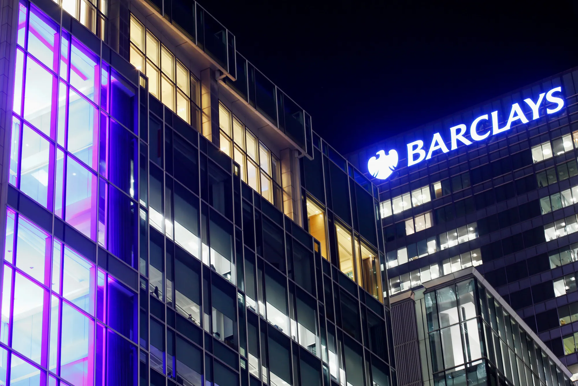 The Barclays Plc head offices in Canary Wharf, London.