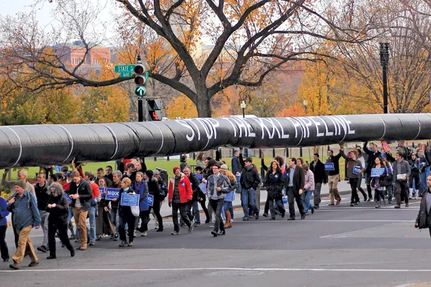 A Nov. 18 protest against the Keystone XL pipeline