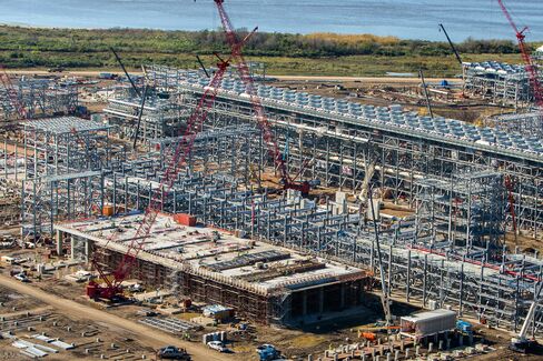 Cheniere Energy Louisiana Plant Under Construction