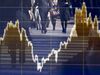 Pedestrians are reflected in an electronic stock board outside a securities firm in Tokyo, Japan, on Friday, Jan. 12, 2018. Japanese stocks declined after the yen remained stronger against the dollar and a technical indicator signaled the recent run-up to the highest level in 26 years was excessive.