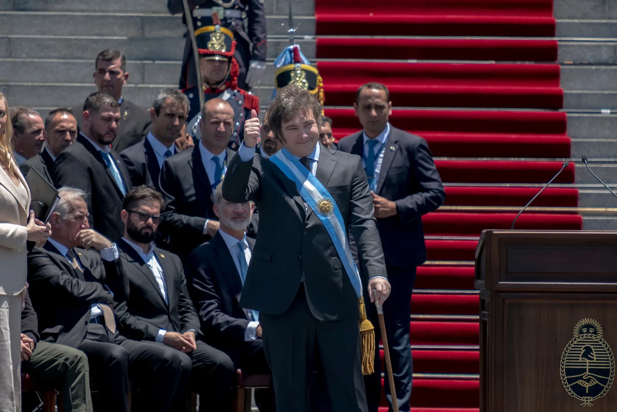 Javier Milei was inaugurated president in Buenos Aires on Dec. 10.