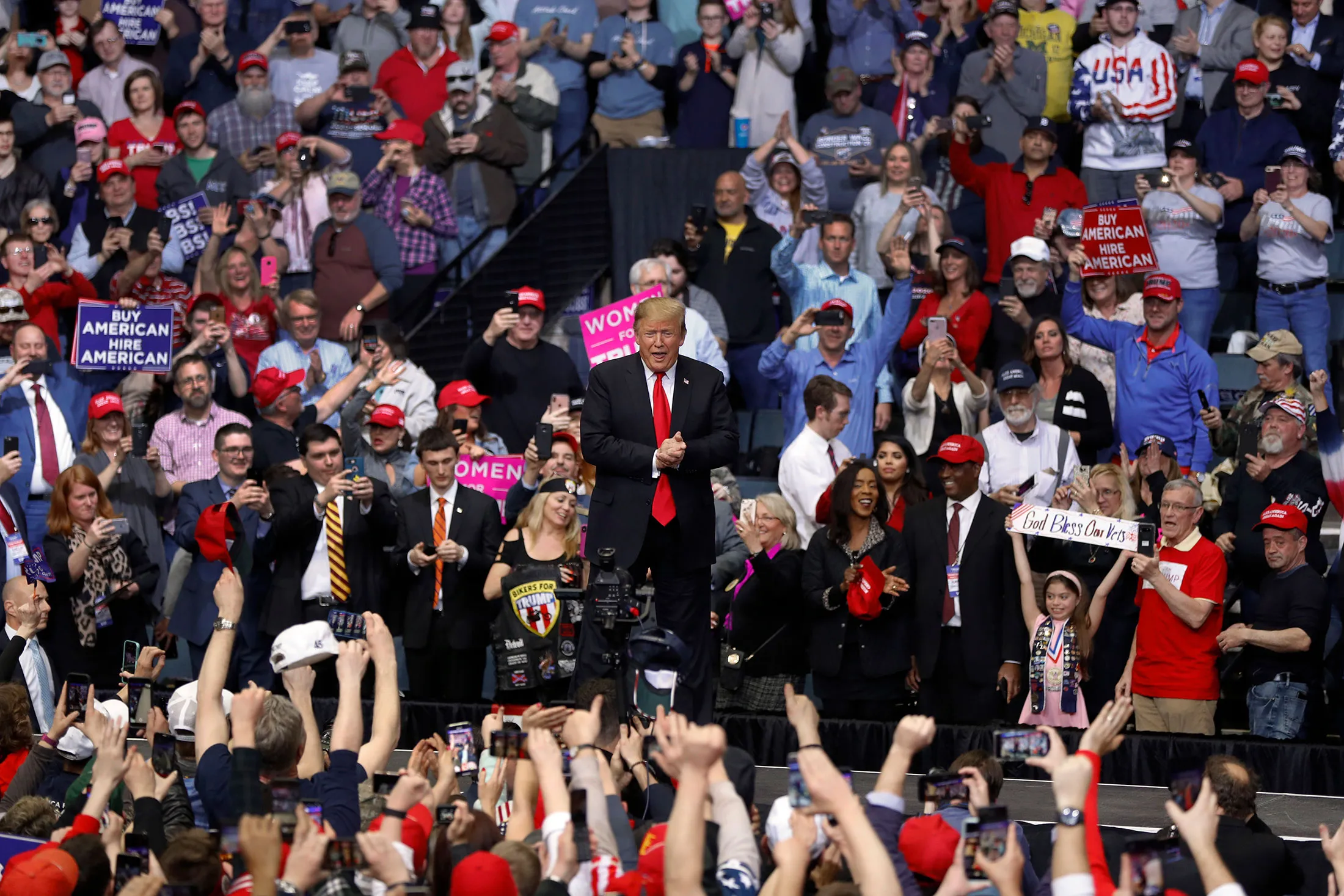At a rally in Grand Rapids, Mich., on March 28.