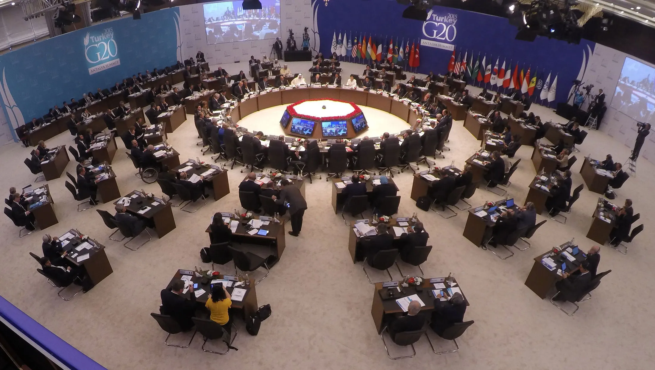 A session during the G20 Turkey Leaders Summit Antalya, Turkey, on Nov. 15, 2015.
