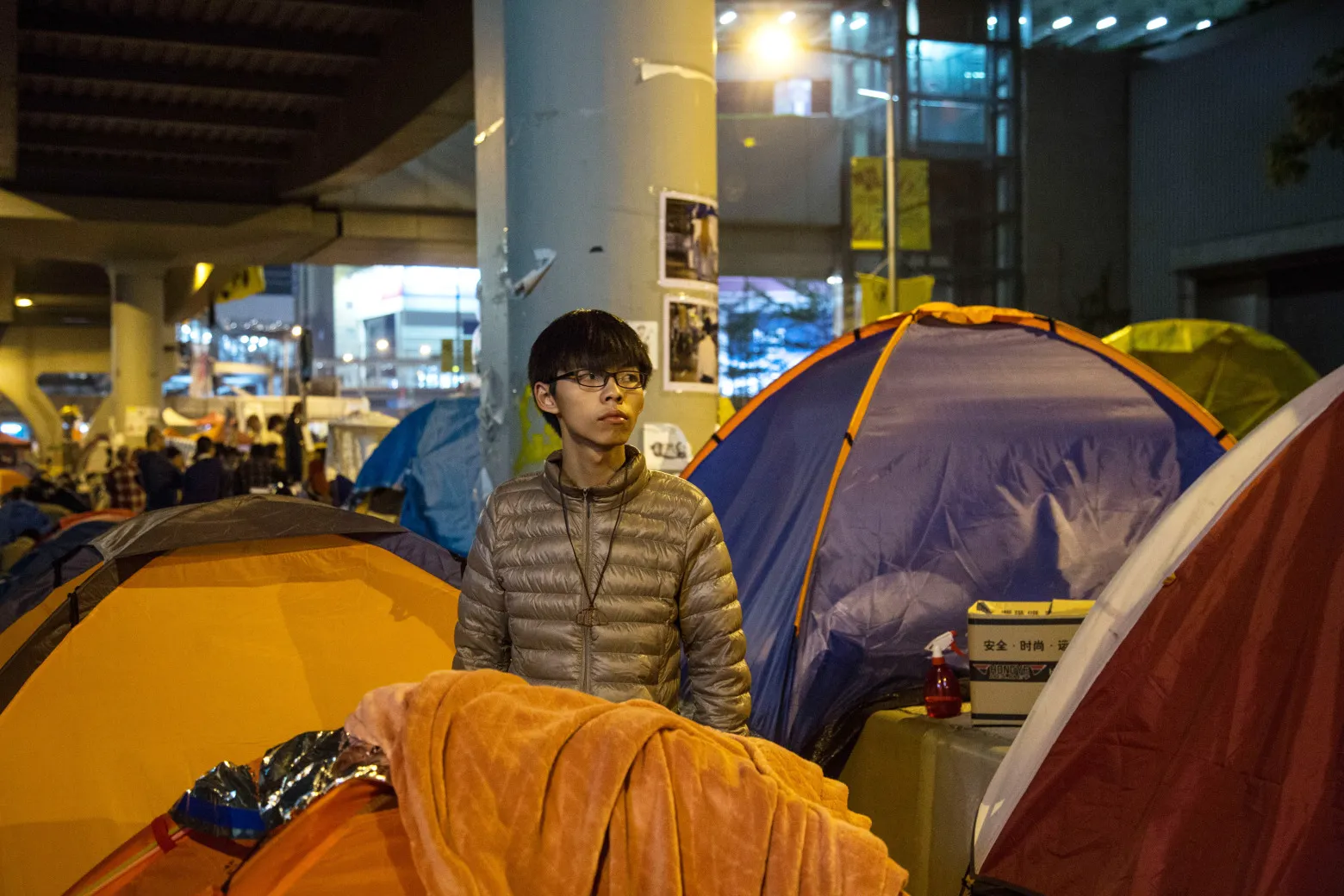 Joshua Wong, leader of the pro-democracy group Scholarism.
